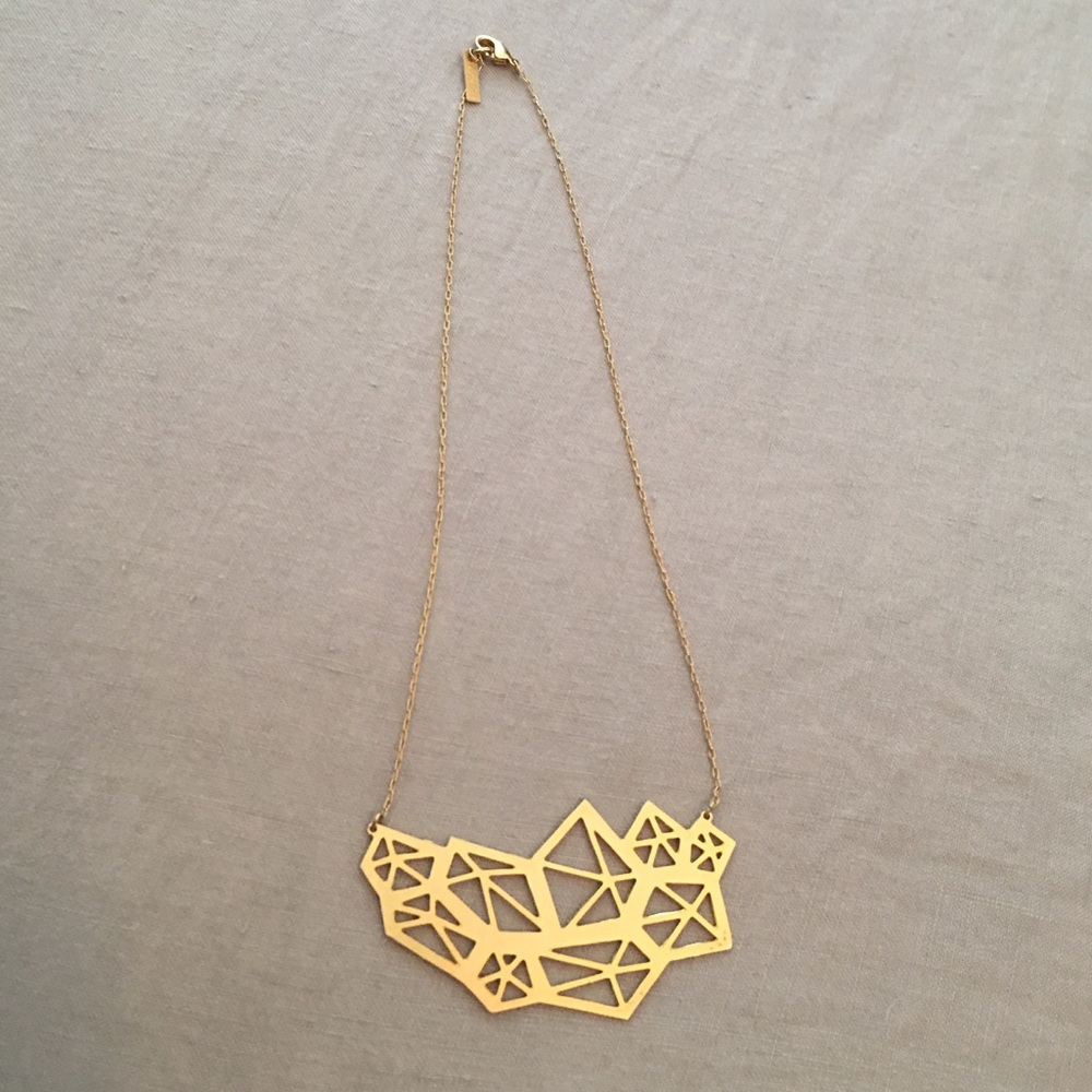 Geometric gold necklace